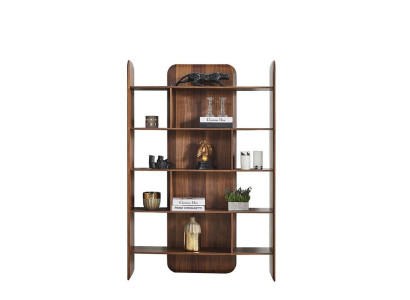 Design Brown Color Bookcase Living room Cabinets Wood new Shelves
