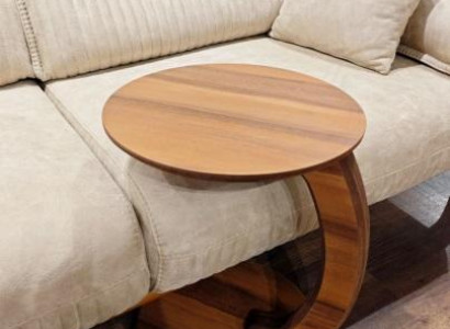 Side table made of high-quality MDF chipboard brown living room table