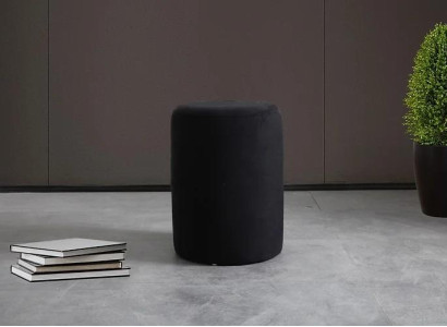 Black Stool Living room Polyester upholstered Stool luxury