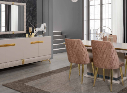 exclusive stainless steel Dining room Furniture Dining room Suite Chest of drawers Mirror