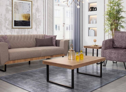 Stylish living room sofa set 3 seater upholstery couch set 2 pieces