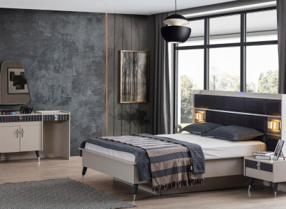 Bedroom Suite Luxury Bed Designer Dressing table Console 5-piece set