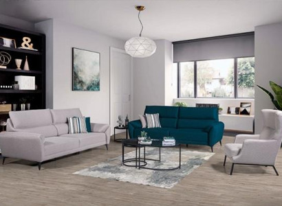 Stylish Living room Seat Set 2x 3-Seater Sofas Armchair 3-piece Suite