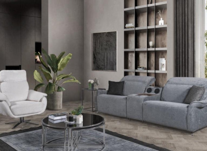 Modern sofa set living room 3-seater upholstered couches single-seater 2-piece