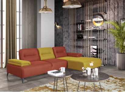 Two-tone L-shape Corner sofa Designer Living room Sofa Modern Couches