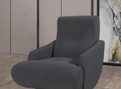 Gray Lounge Chair Designer Single Seat Upholstery Armchair Living room Furniture