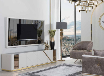 Modern Living room Furniture Designer TV Lowboard Luxurious TV Frame 2pcs