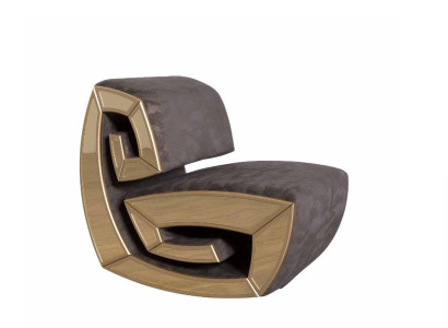 Brown-Golden Single-Seater Designer Armchair Relax Living room Seater new
