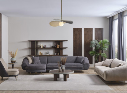 Designer Living room Suite L-shape Sofa 3-Seater Armchair Upholstery Furniture