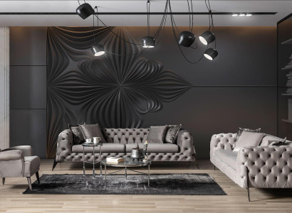 Light gray Living room Chesterfield Sofa set 4+3 Armchair Luxury Armchair