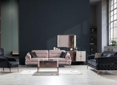 Stylish Living room Set Designer Three Seater Upholstery Armchair Coffee table