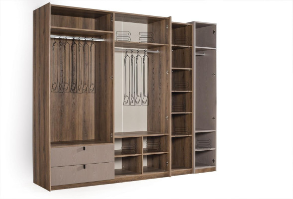 Beige Wardrobe Designer Bedroom Furniture Modern Furnishings