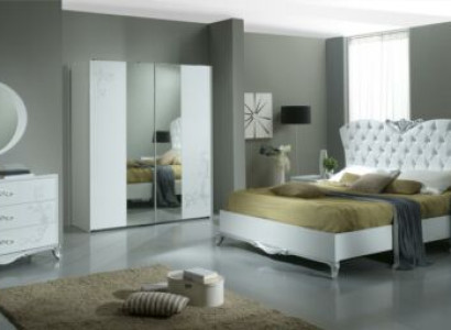 Bedroom Italian Furniture Set Luxury Modern Style 6-Piece Beds Wardrobe Baroque