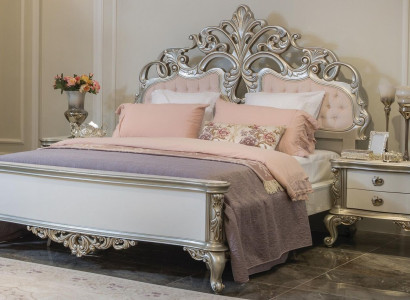 Bed Furniture Silver Pink Bedroom Furniture Design Beds Luxury Baroque Wood