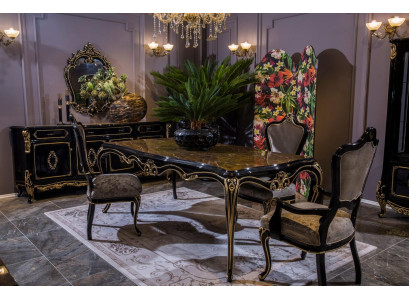 Design Dining room Set Suite Wood Furniture 4x Chair Table Chest of drawers new 6pcs