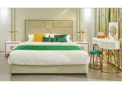 Room Luxury Beds + 2 Bedside tables Console 3 pcs. Bed Sleep Set Suite