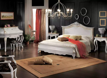 White Bedroom Furniture 2x Bedside tables Dressing table Modern Bed 4pcs