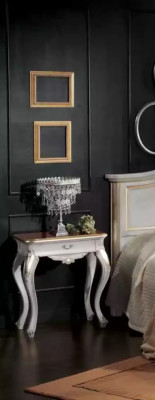 White Bedroom Furniture 2x Bedside tables Dressing table Modern Bed 4pcs