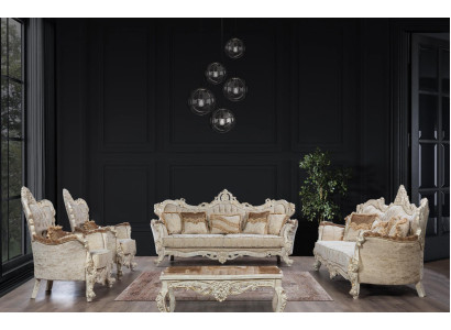 Sofa set Couch set Baroque Rococo style 4 pieces. with coffee table furniture