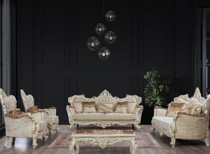 Sofa set Couch set Baroque Rococo style 4 pieces. with coffee table furniture