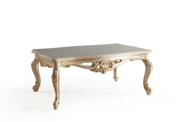 Sofa set Sofa Couch Baroque Rococo Set Coffee table Turkis 5 pieces. gold