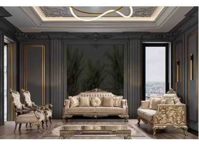 Chesterfield Sofa set with Coffee table Sofa Set Upholstery Furniture 5pcs.