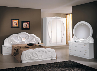 Set Complete's Bedroom Bed Wardrobe Bedside table Mirror Wardrobe 6 pcs. new