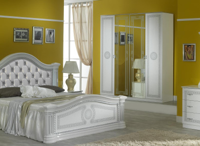 Complete's Bedroom Set Design Modern Luxury Bed 2x Bedside table 6 pcs Wardrobe