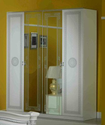 Complete's Bedroom Set Design Modern Luxury Bed 2x Bedside table 6 pcs Wardrobe