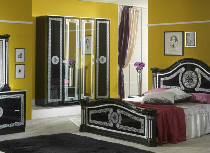 Bedroom Complete Set Royal Style Modern Bed Bedside table 6 pcs. new