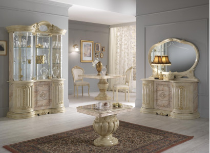 Luxury living dining room set 2 pieces suite table sideboard classic display case table