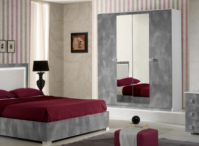 Bedroom Italian Furniture Set Luxury 6 Pieces Bed Beds Wardrobe Chest of drawers new