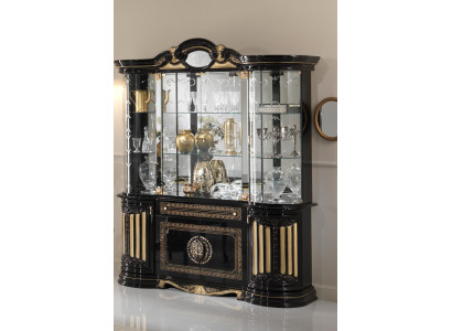 Display case Glass Wardrobe Living room Showcase Showcases Italian Furniture Wood