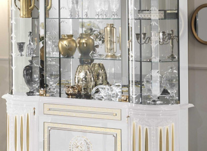 Sideboard Luxury Showcase Display Case Glass Wardrobe Modern Style Italian Furniture
