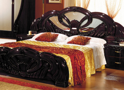 Royal Design Bed 2x Bedside tables Bedroom Suite 3pcs. Set Wood new