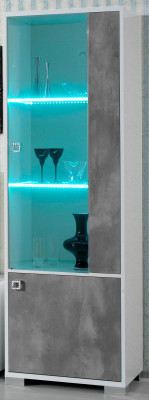 Wall unit double display case console TV table wall unit glass showcases living room