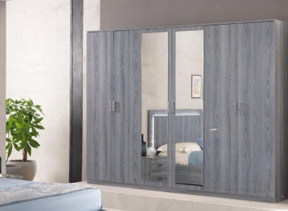 Bedroom Furniture Wardrobe Cabinets Wardrobe Wall Unit 6 Doors Wood new