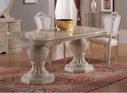 Luxurious oval dining table: exclusive design furniture from Italian wood
