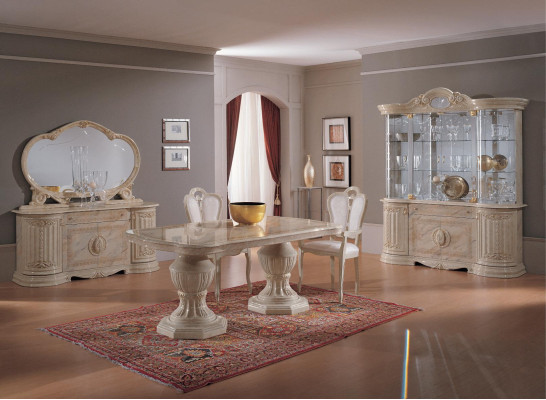 Luxurious oval dining table: exclusive design furniture from Italian wood