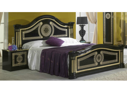 Design Bedroom 3 pcs. Bed Luxury 2x Bedside table Classic r Beds Set