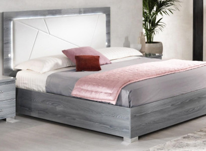Bedroom 3 pcs. Set Bed 2x Bedside table Console Beds Double Hotel Upholstery