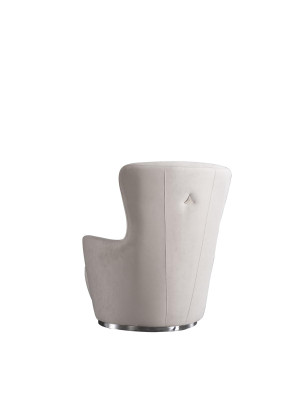 Armchair luxury Armchair for Living room for Study room material Wood Color White