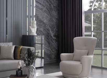 Armchair luxury Armchair for Living room for Study room material Wood Color White
