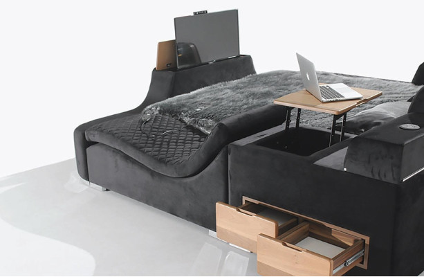 Bed with tv Lift TV Multifunction Beds Double bed Bedroom