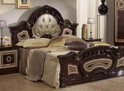 Chesterfield Bed Upholstered bed Double bed Beds Big Designer Luxury Bed Wood