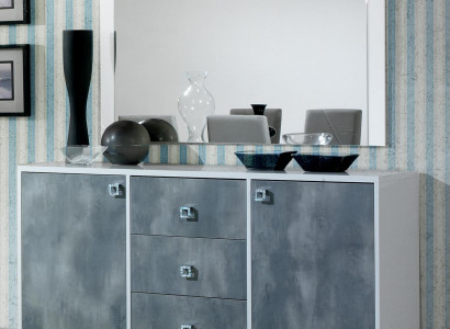Modern chests of drawers 2 pieces. Set Style Modern Chest of drawers + Mirror Italian Furniture
