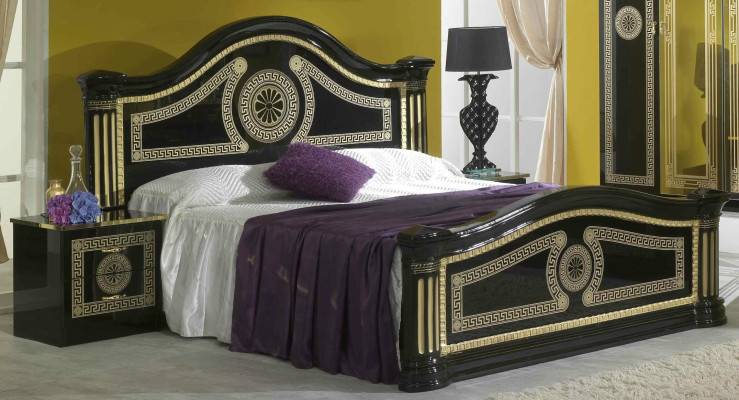 Bed Upholstery Design Luxury Wood Double Hotel Beds Marriage Sleep Room Textile Gold