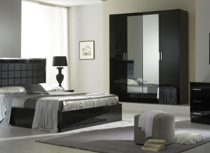 Design Bedroom 6 pcs. Bedroom Complete Set Bed Bedside table Chest of drawers new