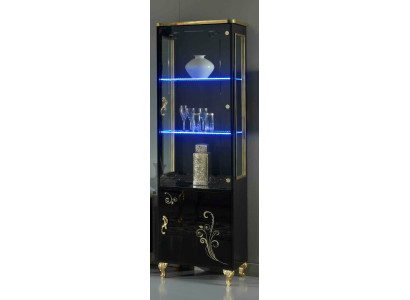 Chest of drawers Display case Chests of drawers Display cabinet High gloss Wardrobe new Black