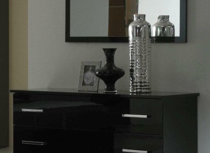 Table Classic Mirror Chest of drawers Dressing table Bedroom Stool Set high gloss